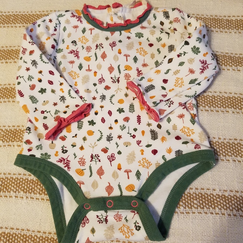 Matilda Jane Fall Floral Pumpkin Autumn Onesie